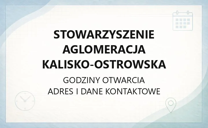 Stowarzyszenie Aglomeracja Kalisko-Ostrowska - kontakt, członkowie i projekty
