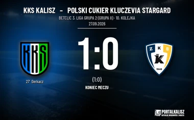 [PIŁKA NOŻNA] KKS Kalisz – Polski Cukier Kluczevia Stargard 1:0 w Betclic 3. Liga Grupa 2 (Grupa II). Derkacz dał gospodarzom zwycięstwo