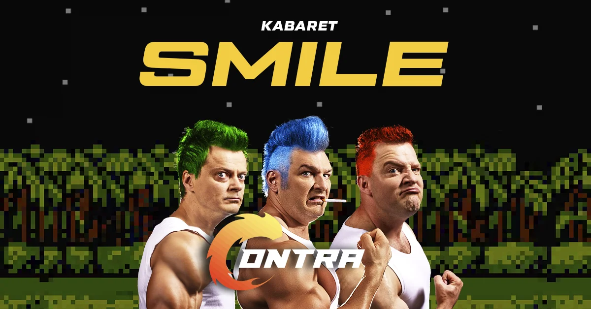 Grafika promocyjna wydarzenia Kabaret Smile z nowym programem CONTRA w Kaliszu