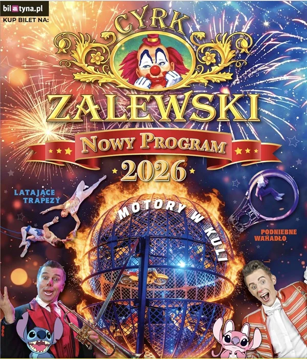 Grafika promocyjna wydarzenia Cyrk Zalewski — Widowisko 2026 w Kaliszu