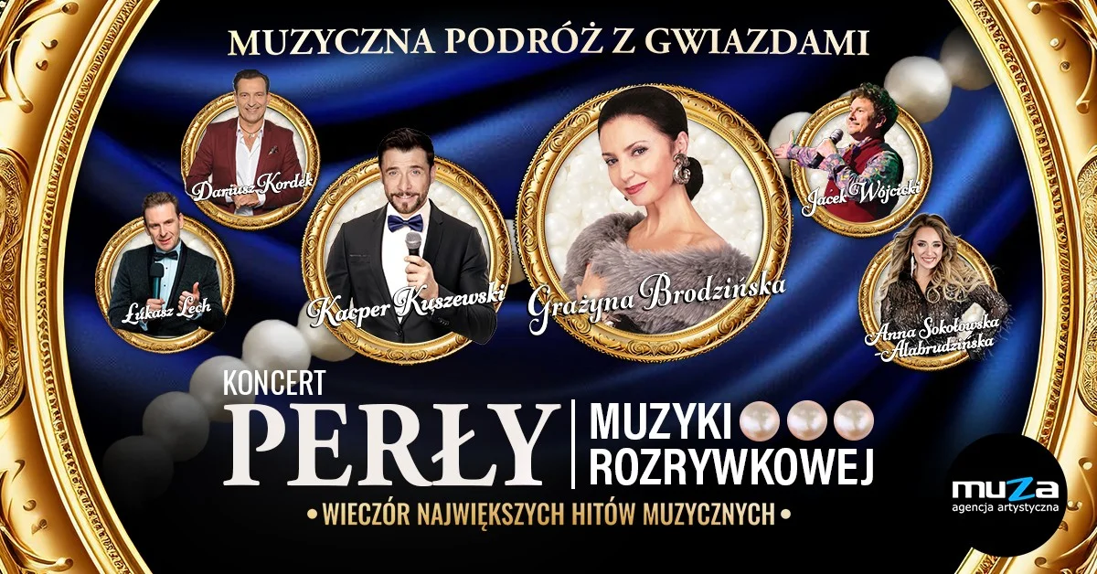 Grafika promocyjna wydarzenia Perły Muzyki Rozrywkowej w Kaliszu