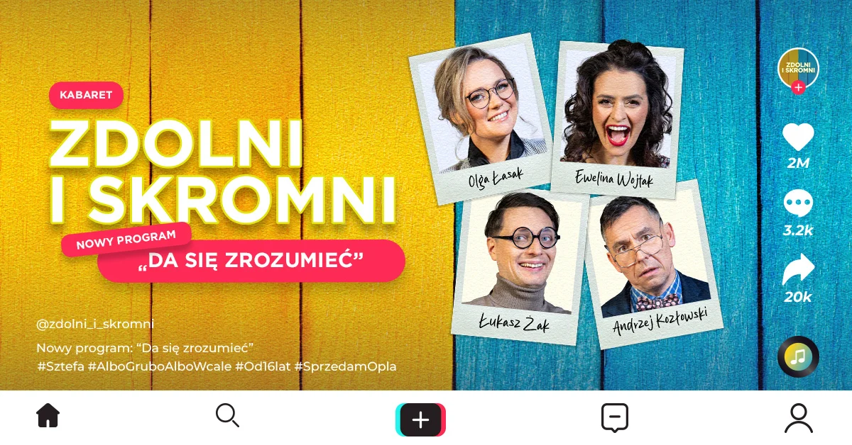 Grafika promocyjna wydarzenia Komediowy występ grupy Zdolni i Skromni w Kaliszu
