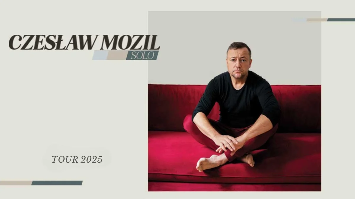 Grafika promocyjna wydarzenia Koncert Czesława Mozila w Kaliszu – projekt solo