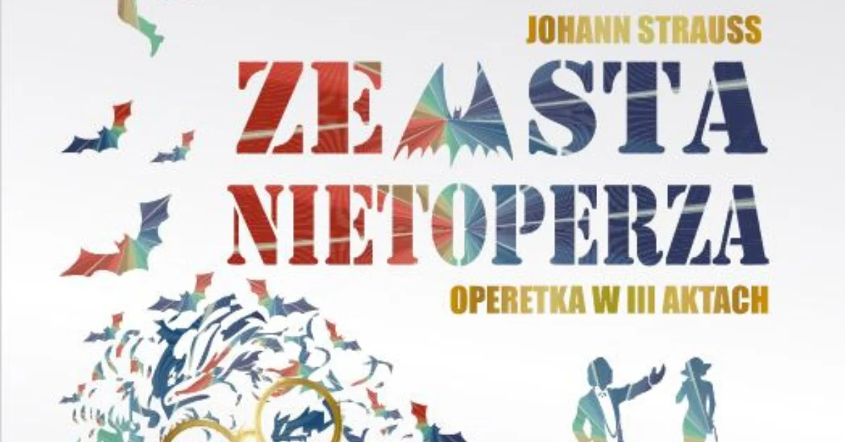Grafika promocyjna wydarzenia Operetka "Zemsta Nietoperza" Johanna Straussa w Kaliszu