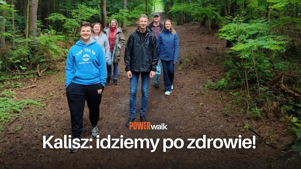 Grafika promocyjna wydarzenia Power Walk – idziemy po zdrowie! Kalisz spacer