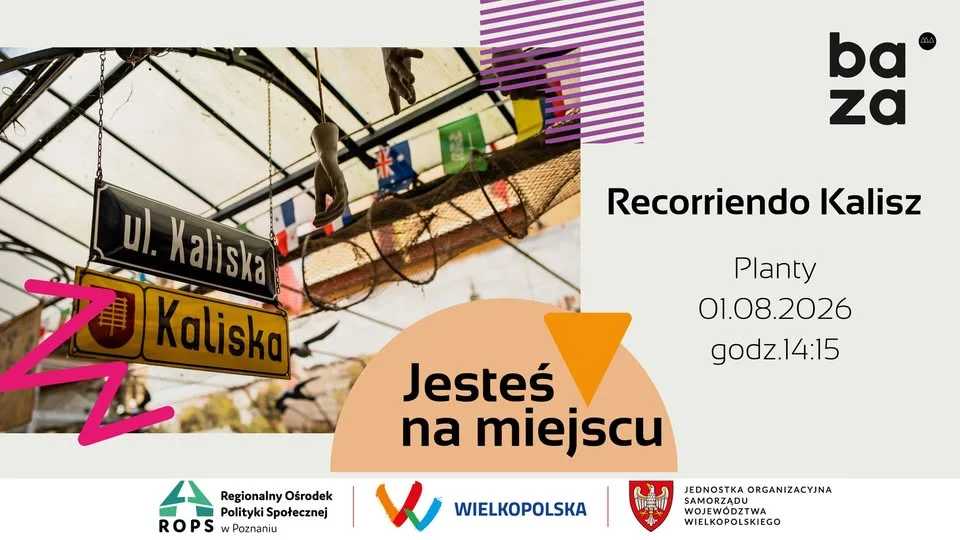 Grafika promocyjna wydarzenia Recorriendo Kalisz – historia miasta