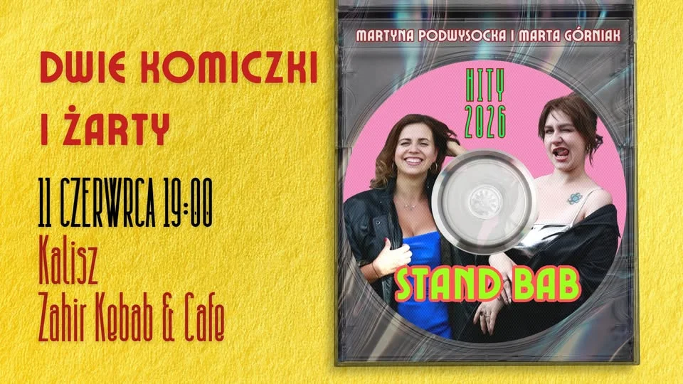 Grafika promocyjna wydarzenia Stand Bab – stand-up w Kaliszu
