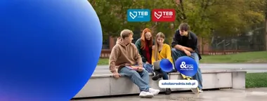 Grafika promocyjna wydarzenia Drzwi Otwarte TEB Liceum i Technikum Kalisz 2026 – poznaj szkołę od środka