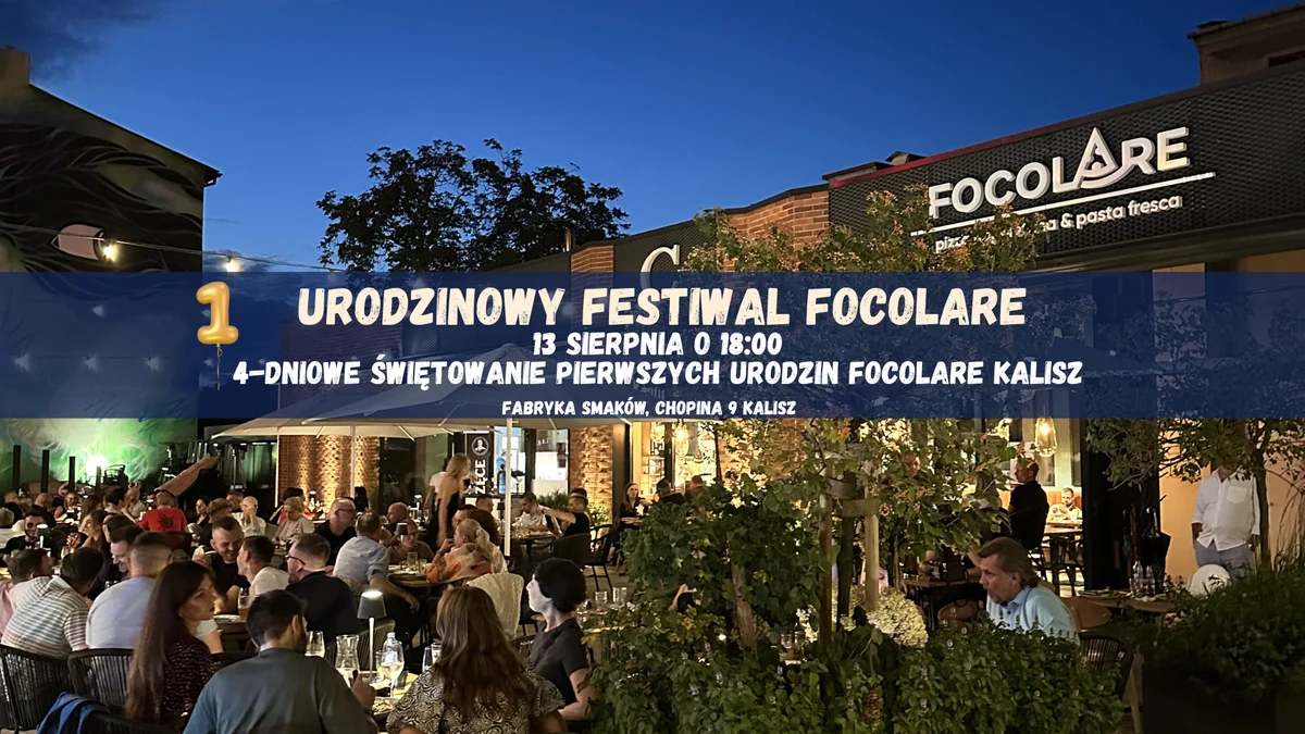 Grafika promocyjna wydarzenia URODZINOWY FESTIWAL FOCOLARE w Kaliszu