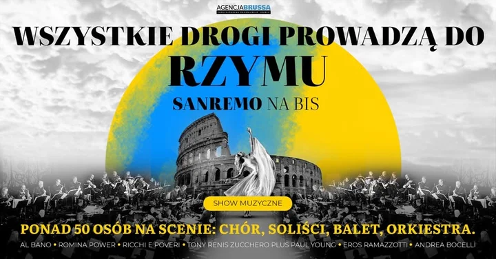Obrazek przedstawia grafikę promocyjną wydarzenia Koncert włoskich przebojów i arii w Kaliszu