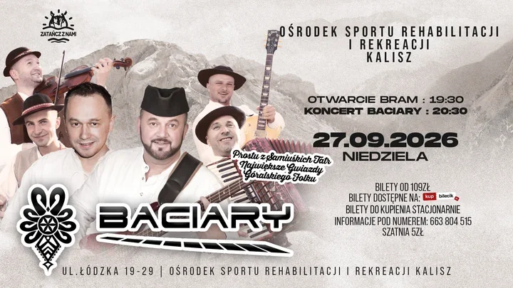 Góralski folk zabrzmi w Kaliszu. Baciary zagrają koncert w hali przy Łódzkiej