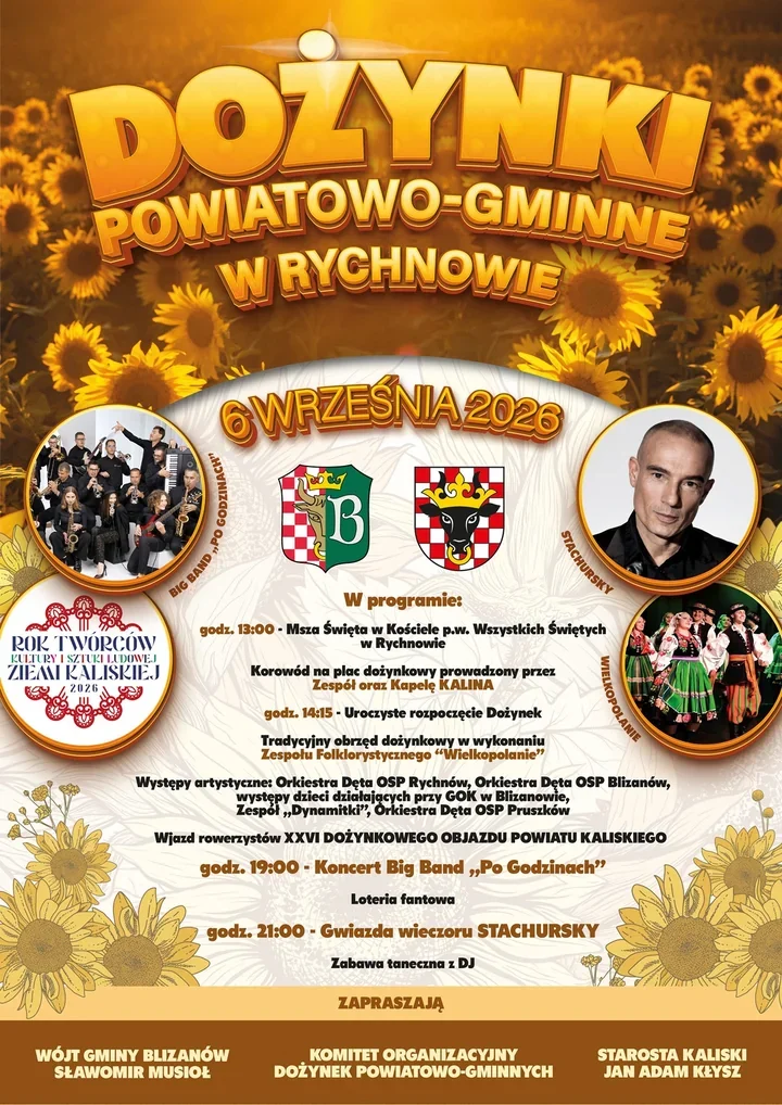 Dożynki w Rychnowie zwieńczą sezon święta plonów w powiecie kaliskim