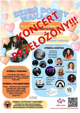 Koncert dla Ani Mrówczyńskiej przełożony. Upał zmienił plany