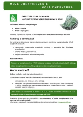 Rolnicza emerytura nie przychodzi tylko z wiekiem. KRUS przypomina o stażu