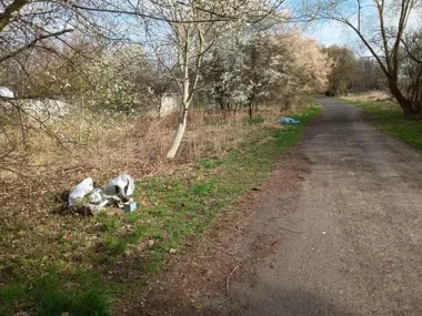 Fotopułapka przy Parku Paderewskiego namierzyła sprawcę śmieci