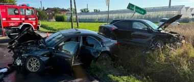 Wypadek w Borowie o poranku. Kobieta trafiła do szpitala
