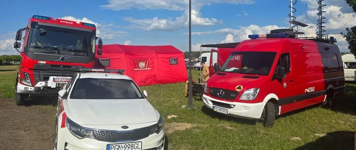 Kaliscy strażacy pojechali na Lednicę - wóz dowodzenia zapewniał łączność